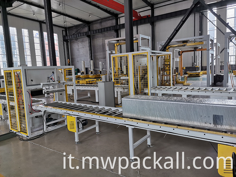 Macchina per avvolgimento elastico orizzontale Automatico PALLET ORIZZONAL Scheda di imballaggio in orbitale Orbital Wrapping Machine